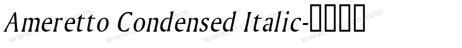 Ameretto Condensed Italic字体转换